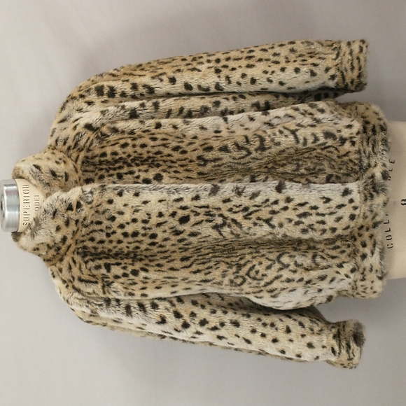 Vintage French Faux Cheetah Fur Jacket Puffy Bomber Paris 80's Rare Find Quality